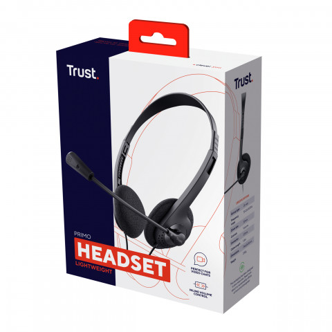 SŁUCHAWKI TRUST Primo Chat Headset - Black - Galeria zdjęcie 8