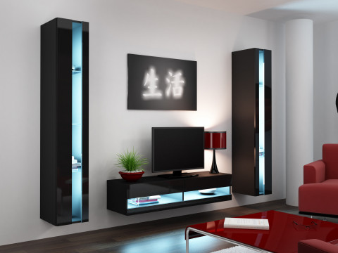 Zestaw meblowy VIGO NEW 12 czarny/czarny połysk - Galeria zdjęcie 1
