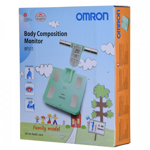 Waga z analizatorem składu ciała Omron Body Comp Monitor BF511 Turq HBF-511T-E - Galeria zdjęcie 13