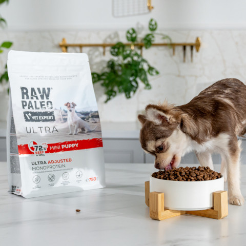VET EXPERT Raw Paleo Ultra Mini Puppy Wołowina - sucha karma dla szczeniąt małych ras - 8kg - Galeria zdjęcie 6