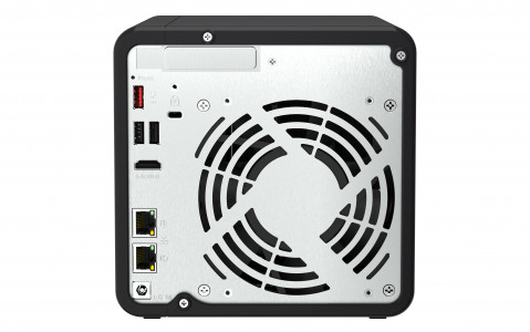 Qnap TS-464-8G, Tower, 4 x 2.5"/3.5" SATA , Intel Celeron N5105/N5095 4C/4T, 8 GB DDR4 onboard not expandable, 2 x 2.5GbE, optional 10GbE, External adapter (PSU) - Galeria zdjęcie 6
