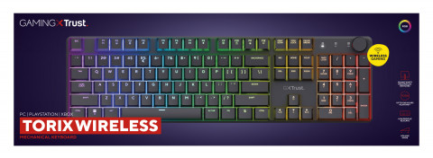 Klawiatura gamingowa Trust GXT 868 TORIX WIRELESS US (25368) - Galeria zdjęcie 7