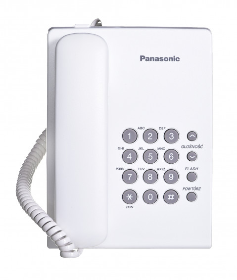 Telefon przewodowy Panasonic KX-TS 500PDW Biały - Galeria zdjęcie 2