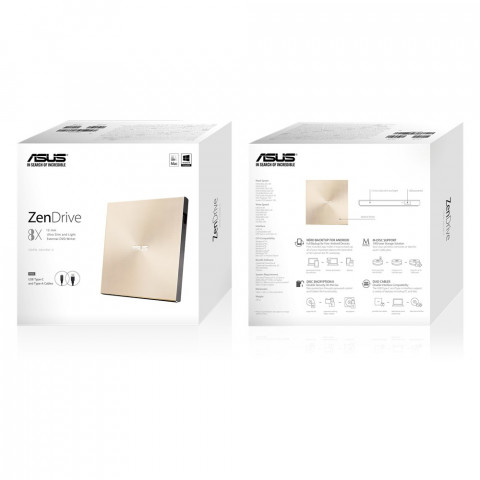 DVD-REC ASUS SDRW-08U9M-U/GOLD/G/AS ZŁOTY - Galeria zdjęcie 11