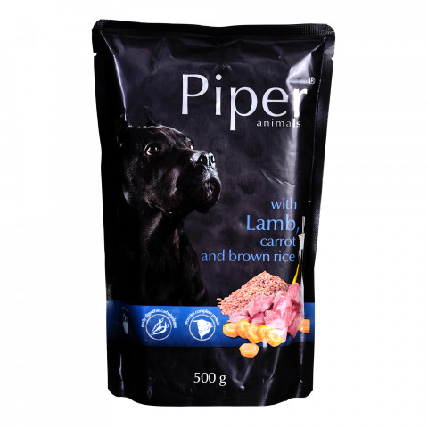 DOLINA NOTECI Piper Animals z jagnięciną i marchewką - mokra karma dla psa - 500 g - Galeria zdjęcie 1