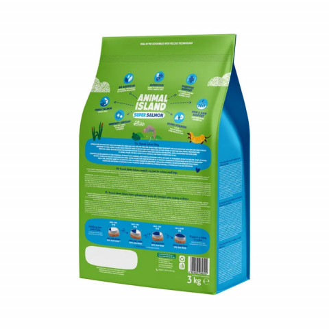 ANIMAL ISLAND Super salmon Łosoś - sucha karma dla psa - 3kg - Galeria zdjęcie 2