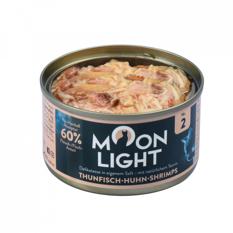 MOONLIGHT Dinner nr 2 Tuńczyk, kurczak i krewetki - mokra karma dla kota - 80g - Galeria zdjęcie 2
