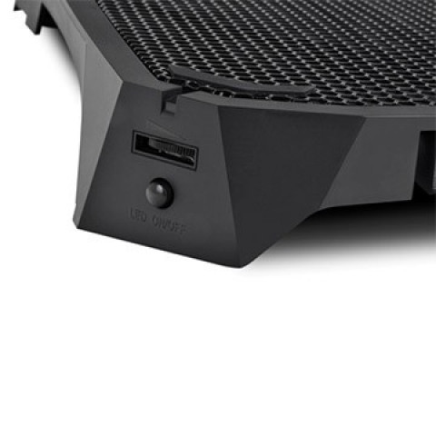 Podkładka chłodząca do laptopa Thermaltake Massive V20 (10~17", 200mm Fan, LED) mesh - Galeria zdjęcie 9