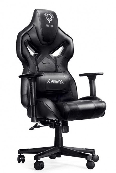 Fotel gamingowy DIABLO X-FIGHTER fotel czarno-czarny - Galeria zdjęcie 4