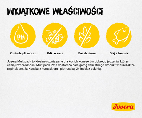 JOSERA Multipack Pate Kurczak kaczka indyk - mokra karma dla kota - 6x85 g - Galeria zdjęcie 2