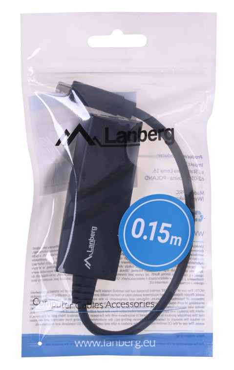 LANBERG KARTA SIECIOWA USB TYPE-C 3.1 1XRJ45 1GB - Galeria zdjęcie 5