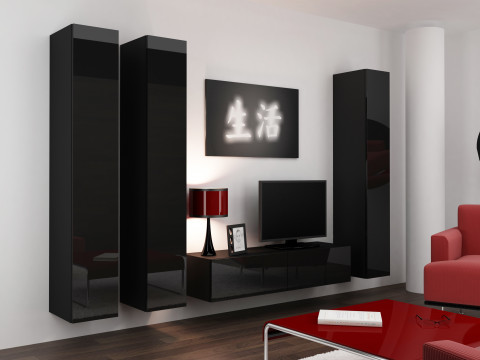 Zestaw meblowy VIGO 14 czarny/czarny połysk - Galeria zdjęcie 1