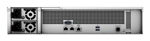 NAS Synology RS2423RP+; 2U RACK; 12x (3.5" SATA HDD/2.5" SATA HDD); AMD Ryzen V1780B; 8 GB DDR4 ECC UDIMM (max. 32GB), 2x 1GbE RJ-45, 1x 10GbE RJ-45 - Galeria zdjęcie 5