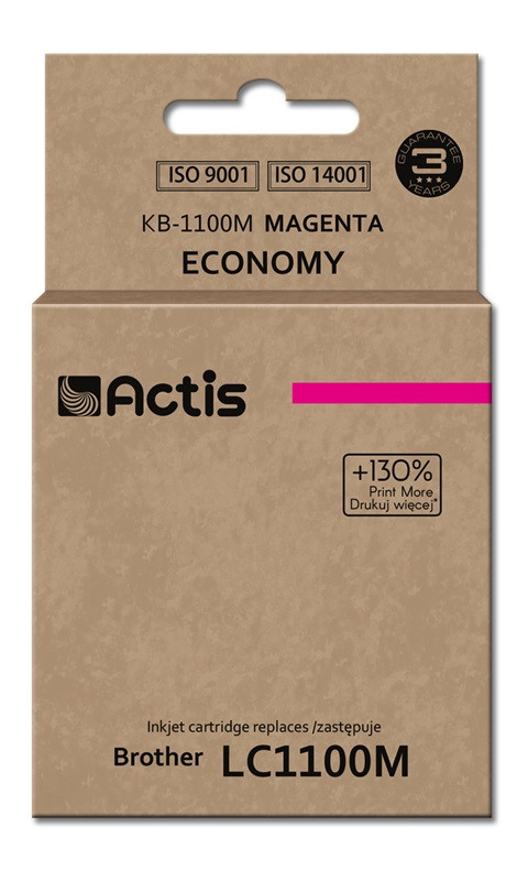 Actis KB-1100M Tusz do drukarki Brother, Zamiennik Brother LC1100M/980M; Standard; 19 ml; purpurowy. - Galeria zdjęcie 1