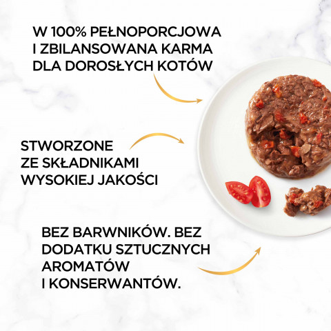 Gourmet Gold Savoury Cake wołowina z pomidorami - mokra karma dla kota - 85 g - Galeria zdjęcie 5