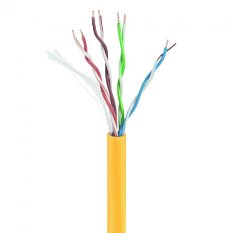 GEMBIRD UTP KABEL DRUT KAT 5E CCA 305M ŻÓŁTY AWG24 - Galeria zdjęcie 2