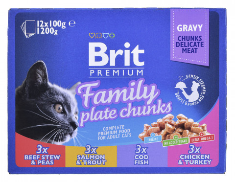 BRIT Cat Pouches Family Plate - mokra karma dla kota - 12x100 g - Galeria zdjęcie 5