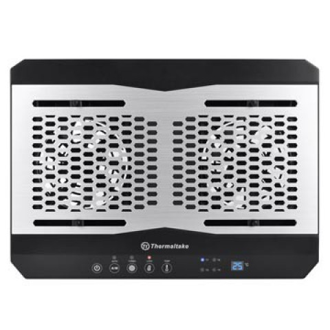 Podkładka chłodząca do laptopa Thermaltake Massive TM (10~17", 2x120mm Fan) aluminium - Galeria zdjęcie 2
