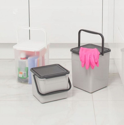 ROTHO Basic Szary - pojemnik na detergenty - 4,5l - Galeria zdjęcie 3