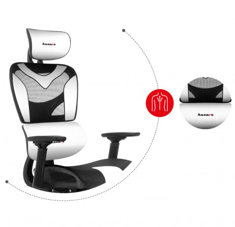 Fotel gamingowy Huzaro Combat 8.0 White - Galeria zdjęcie 10