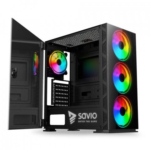 SAVIO OBUDOWA PC PRIME X1 ARGB GLASS SAVGC-PRIMEX1 - Galeria zdjęcie 1