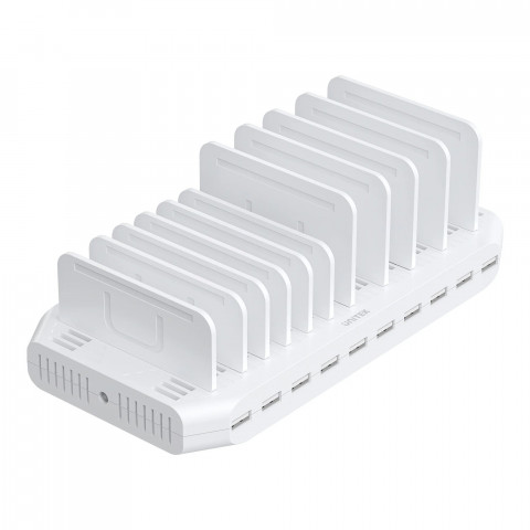 UNITEK STACJA ŁADUJĄCA 10X USB 2.4A 60W BIAŁA - Galeria zdjęcie 1