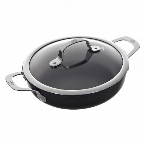 Patelnia BALLARINI Alba głęboka z 2 uchwytami tytanowa 24 cm ALBG3ED.24D - Galeria zdjęcie 1