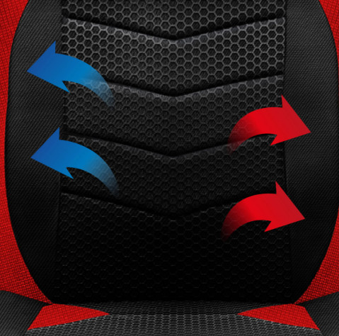 Fotel gamingowy Huzaro FORCE 2.5 Red Mesh - Galeria zdjęcie 13