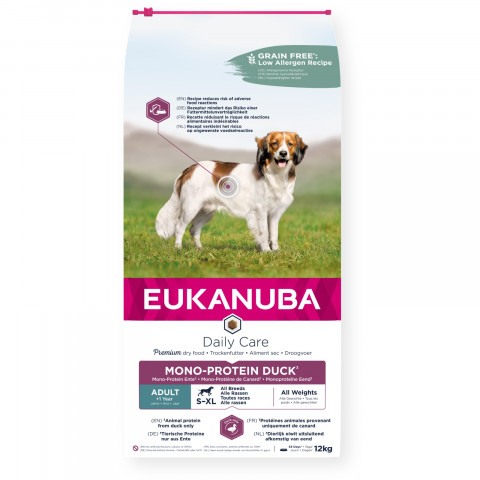 EUKANUBA Daily Care Mono-Protein Adult All Breed Kaczka - sucha karma dla psa - 12kg - Galeria zdjęcie 1