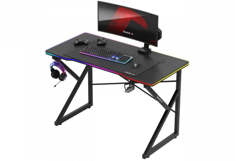 Biurko gamingowe Huzaro Hero 1.7 RGB Black - Galeria zdjęcie 6