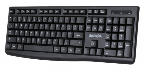 Activejet K-3803SW Klawiatura bezprzewodowa zasilanie baterią 1x 1,5V AAA czarna - Galeria zdjęcie 3