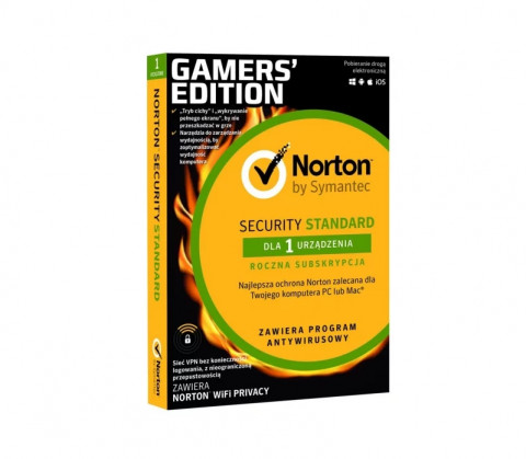 NORTON SECURITY STANDARD GAMERS EDITION BOX 1D/12M - Galeria zdjęcie 1