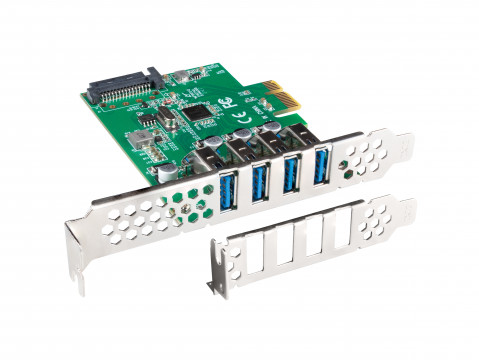 LANBERG KARTA PCI-E X1 -> 4X USB-A 3.1 GEN1 ŚLEDŹ - Galeria zdjęcie 4