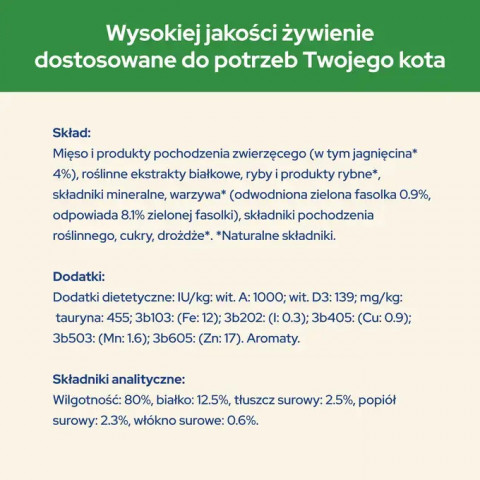 PURINA CAT CHOW Sterilised z jagnięciną i zieloną fasolką w sosie - mokra karma dla kota - 24x85 g - Galeria zdjęcie 7