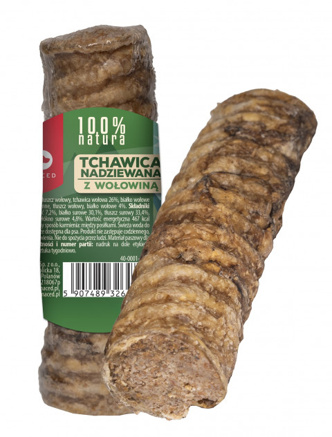 MACED Tchawica nadziewana z wołowiną - gryzak dla psa - 120 g - Galeria zdjęcie 1