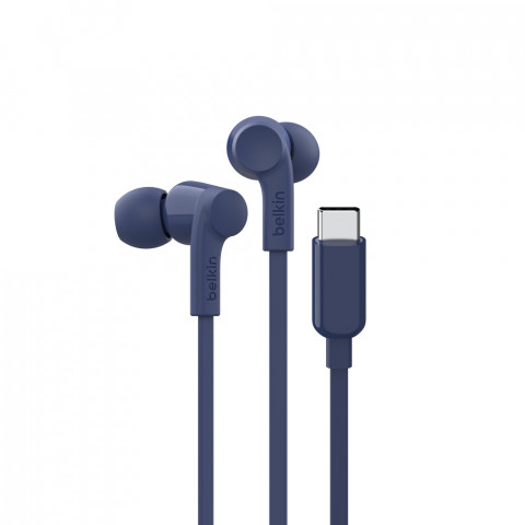 BELKIN SŁUCHAWKI PRZEWODOWE DOUSZNE USB-C, BLUE - Galeria zdjęcie 1