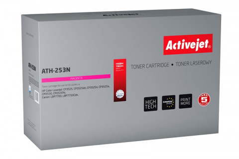 Activejet ATH-253N Toner do drukarek HP, Canon, Zamiennik HP 504A CE253A, Canon CRG-723M; Supreme; 7000 stron; purpurowy. - Galeria zdjęcie 1