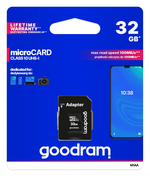 GOODRAM microSDHC 32GB class 10 UHS I + adapter - Galeria zdjęcie 3