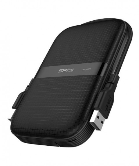 Dysk zewnętrzny HDD Silicon Power Armor A60 (2TB; 2.5"; USB 3.2; 5400 obr/min; Black; SP020TBPHDA60S3A) - Galeria zdjęcie 2