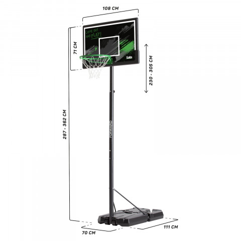 Salta Forward kosz do koszykówki 108 cm x 362 cm - Galeria zdjęcie 3