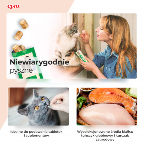 INABA Churu Bites Tuńczyk z kurczakiem - przysmak dla kota - 3x10 g - Galeria zdjęcie 3