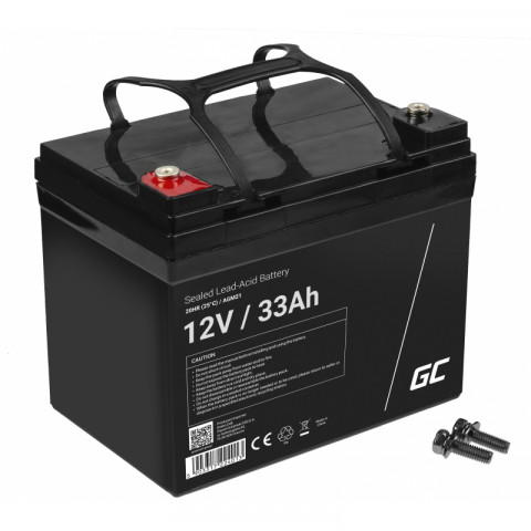 GREEN CELL AKUMULATOR ŻELOWY AGM21 12V 33AH - Galeria zdjęcie 1