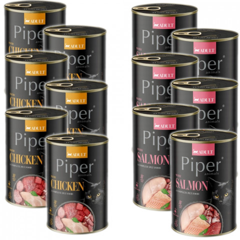 DOLINA NOTECI Piper Animals mix smaków - mokra karma dla kota - 12x400g - Galeria zdjęcie 1