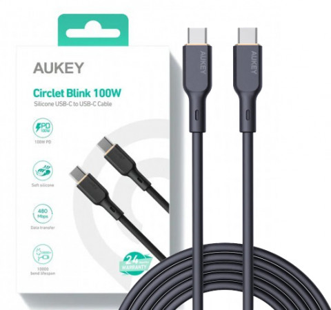 AUKEY CB-SCC101 KABEL USB-C QC PD 1M 5A 100W - Galeria zdjęcie 1