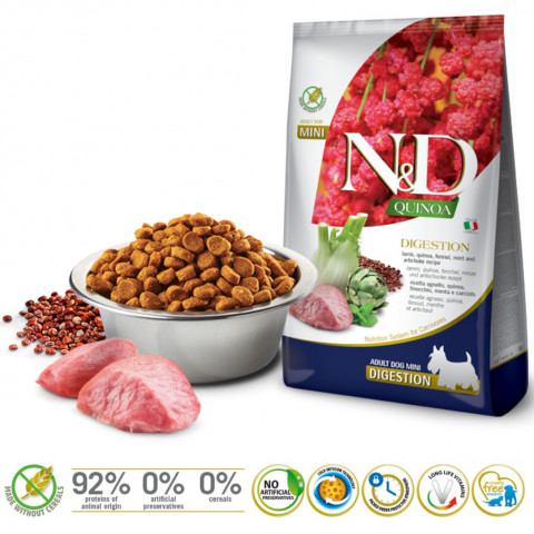 FARMINA N&D Quinoa Dog Digestion Adult Mini - sucha karma dla psa - 800 g - Galeria zdjęcie 2