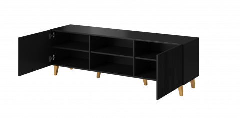 Szafka RTV PAFOS 150x40x52 czarny mat - Galeria zdjęcie 8