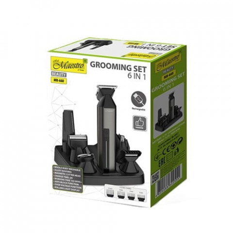 Zestaw do strzyżenia włosów 6w1 USB MAESTRO MR-660 - Galeria zdjęcie 4