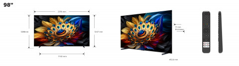 Telewizor TCL 98C655 QLED 98" 4K Ultra HD 120Hz Google TV Dolby Vision IQ Titan - Galeria zdjęcie 2