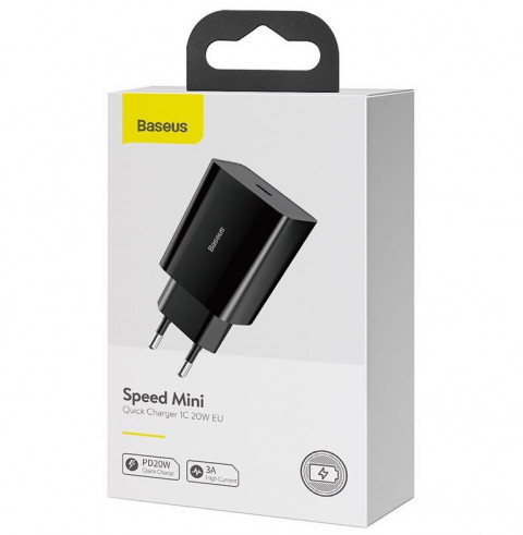 BASEUS ŁADOWARKA SIECIOWA MINI QC USB-C PD 3A 20W - Galeria zdjęcie 10