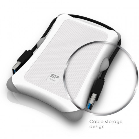 Dysk zewnętrzny HDD Silicon Power Armor A30 (2TB; 2.5"; USB 3.2; 5400 obr/min; White; SP020TBPHDA30S3W) - Galeria zdjęcie 2